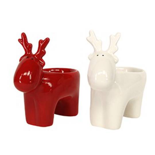 Ceramic Reindeer Tea light 10cm